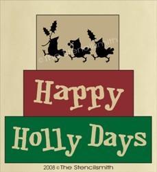 114 - Happy Holly Days - block set - The Stencilsmith