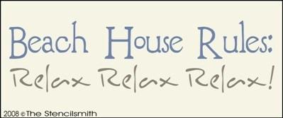 Beach House Rules - Relax... - The Stencilsmith