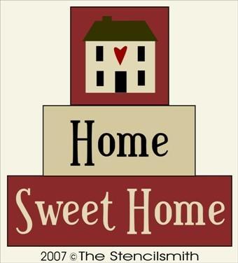 1174 - Home Sweet Home - BLOCK Stencil - The Stencilsmith