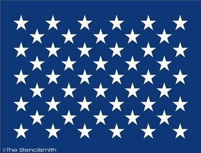 1182 - American Flag Stars stencil