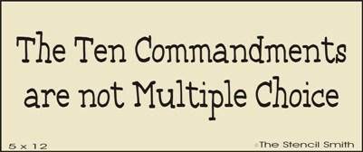 1193 - Ten Commandments  ... Multiple Choice - The Stencilsmith