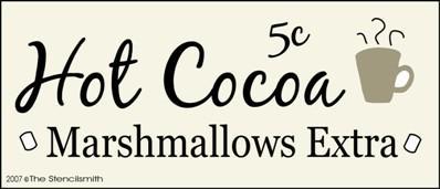 1197 - Hot Cocoa 5c - Marshmallows Extra - The Stencilsmith