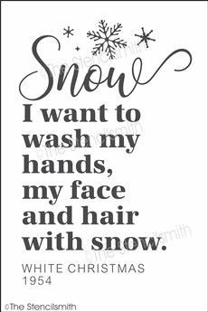 1206 - Snow I want to wash - The Stencilsmith