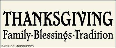 1211 - THANKSGIVING - Family Blessings Tradition - The Stencilsmith