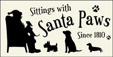122 - Sittings with Santa Paws - DOGS - The Stencilsmith