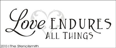 1257 - Love endures all things - The Stencilsmith