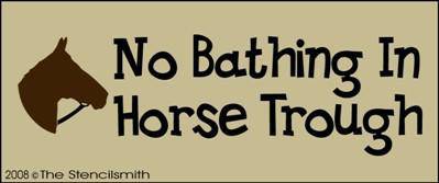 No Bathing In Horse Trough - The Stencilsmith