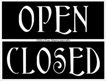OPEN / CLOSED - 2pc set stencils