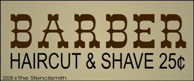 BARBER Haircut & Shave 25c - The Stencilsmith