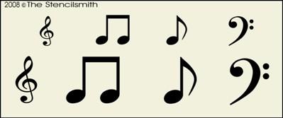 Music Notes - SMALL stencil