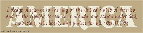 1441 - AMERICA I pledge allegiance - The Stencilsmith