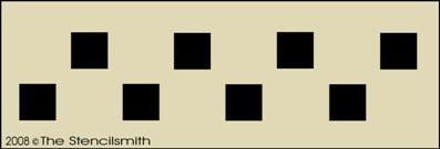Checkered Border - C  (1 squares) - The Stencilsmith