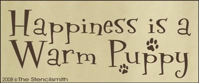 Happiness is a warm puppy - The Stencilsmith