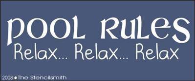 Pool Rules - A stencil stencil