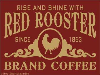 1496 - Red Rooster Brand Coffee - The Stencilsmith