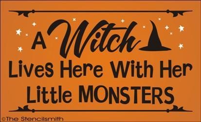 1554 - A witch lives here with her little monsters - The Stencilsmith