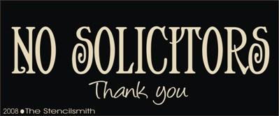 NO SOLICITORS Thank you - The Stencilsmith
