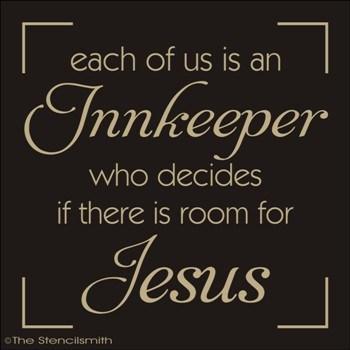 1635 - each of us is an Inkeeper ... Jesus - The Stencilsmith