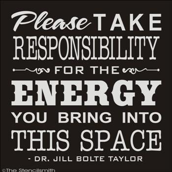1670 - Please take responsibility for the energy - The Stencilsmith