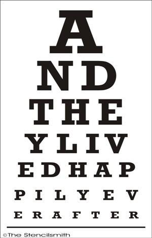 1674 - EYE CHART - And they lived happily ever - The Stencilsmith