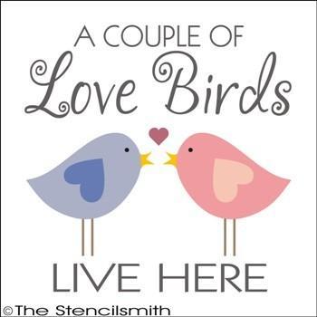1687 - A couple of Love Birds live here - The Stencilsmith