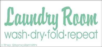 1702 - Laundry Room - wash dry fold repeat - The Stencilsmith