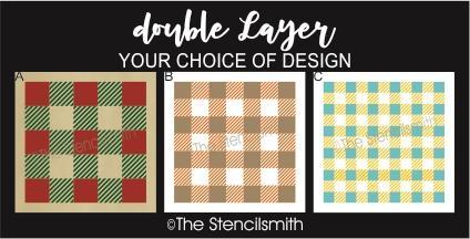 1707 - Gingham Plaid - Double Layer - The Stencilsmith