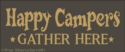 1723 - Happy Campers Gather Here - The Stencilsmith