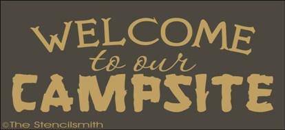 1726 - Welcome to our Campsite - The Stencilsmith