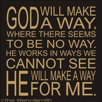 1760 - God will make a way - The Stencilsmith