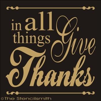 1801 - in all things Give Thanks - The Stencilsmith