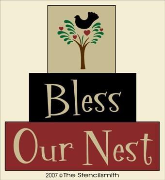 184 - Bless Our Nest - BLOCKS - The Stencilsmith