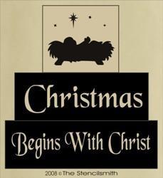 191 - Christmas Begins With Christ - block set - The Stencilsmith