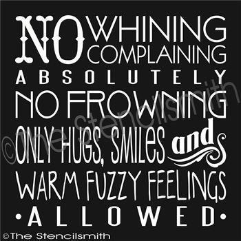 1971 - NO whining complaining frowning - The Stencilsmith