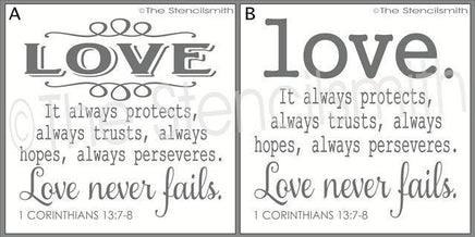 1985 - LOVE ... it always protects - The Stencilsmith
