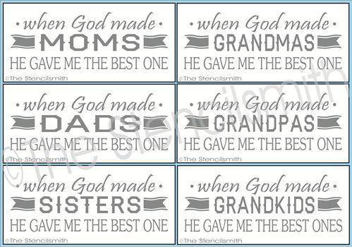 2010 - When God made MOMS  .... (multiple name choices) - The Stencilsmith