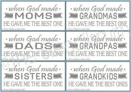 2010 - When God made MOMS  .... (multiple name choices) - The Stencilsmith