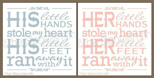 2051 - His / Her little hands stole my heart - The Stencilsmith