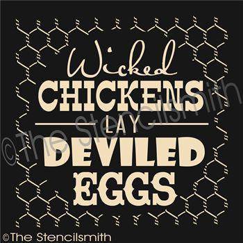 2052 - Wicked Chickens Lay Deviled Eggs - The Stencilsmith