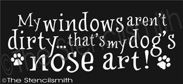 2053 - My windows aren't dirty ... dog's nose art - The Stencilsmith