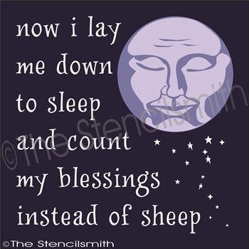2055 - Now I lay me down to sleep ... count blessings - The Stencilsmith