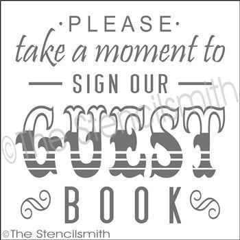 2075 - Please sign our Guest Book - The Stencilsmith