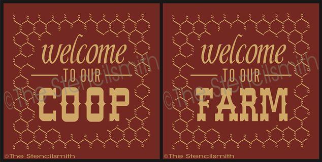 2083 - Welcome to our COOP / FARM - The Stencilsmith