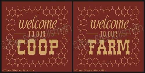 2083 - Welcome to our COOP / FARM - The Stencilsmith