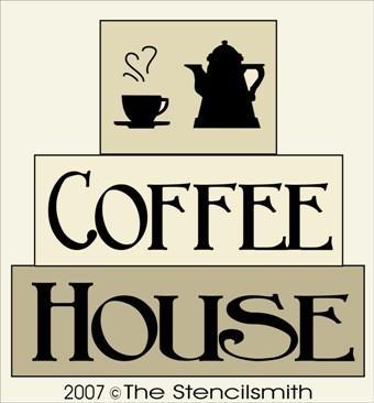 211 - Coffee House - BLOCKS Stencil - The Stencilsmith