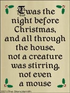 212 - Twas the Night Before Christmas - The Stencilsmith