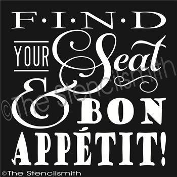 2166 - Find Your Seat and Bon Appetit - The Stencilsmith