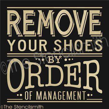 2184 - Remove Your Shoes by order of - The Stencilsmith