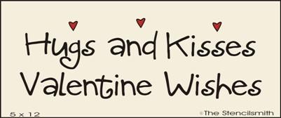 Hugs & Kisses Valentine Wishes - The Stencilsmith