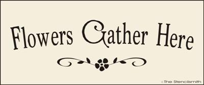 Flowers Gather Here -  A - The Stencilsmith